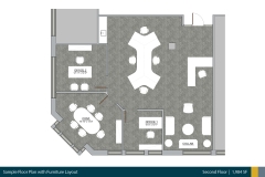 sample floor plan with furniture layout