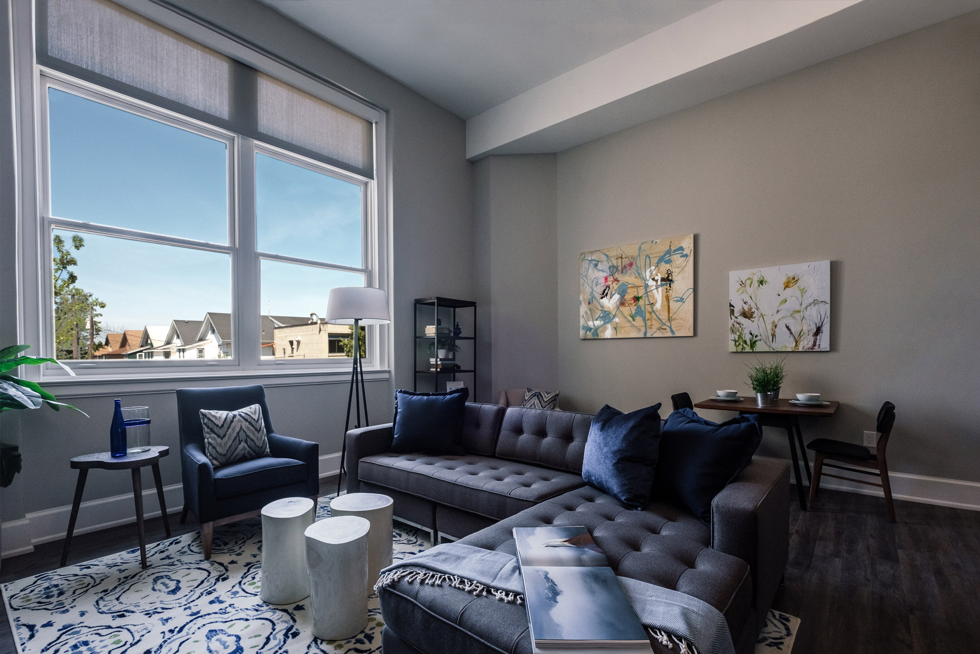 Interior of residence at Cornelius Apartments in North Buffalo