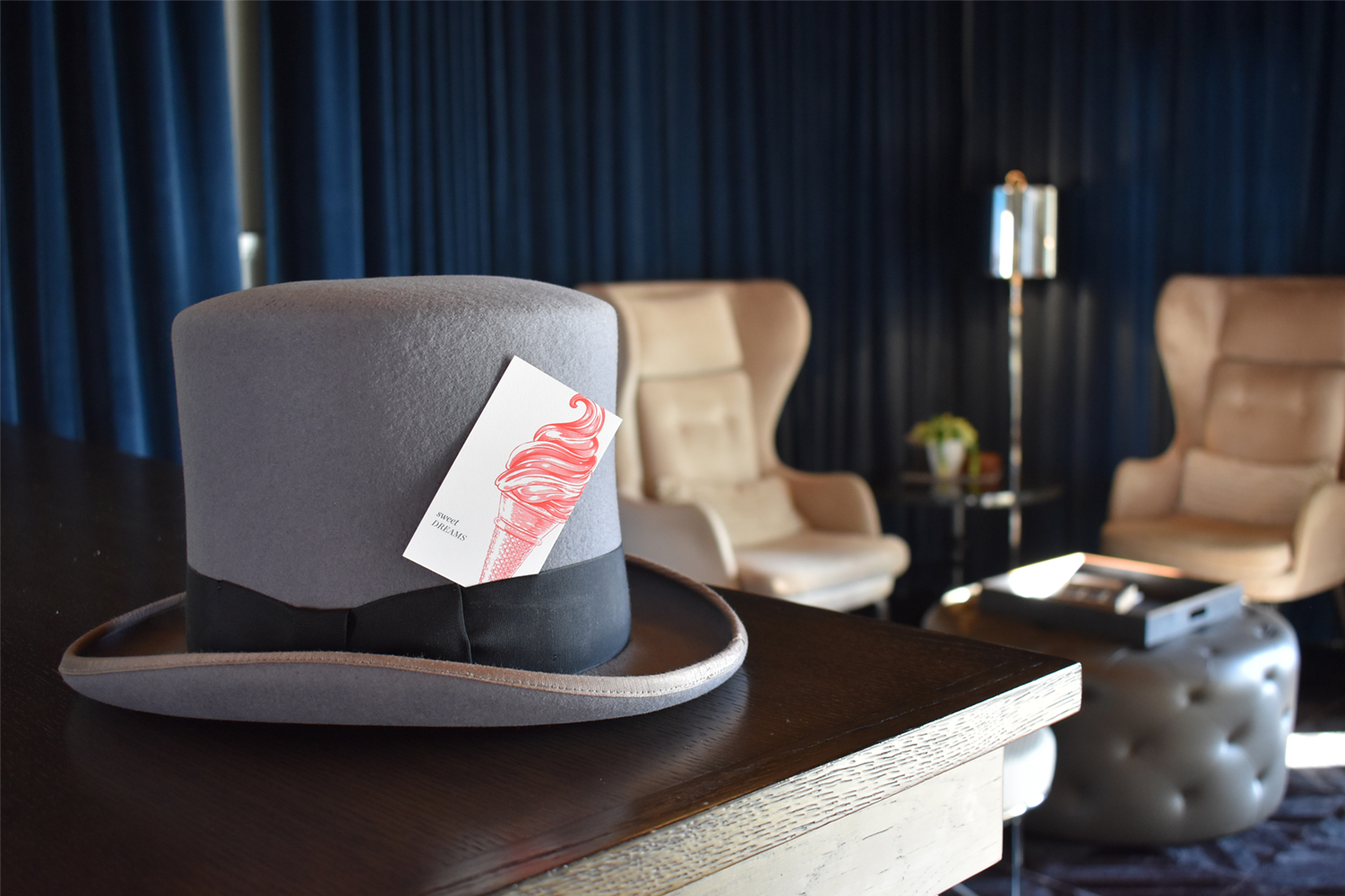 reikart-house-10 Hat sitting on bar at Reikart House
