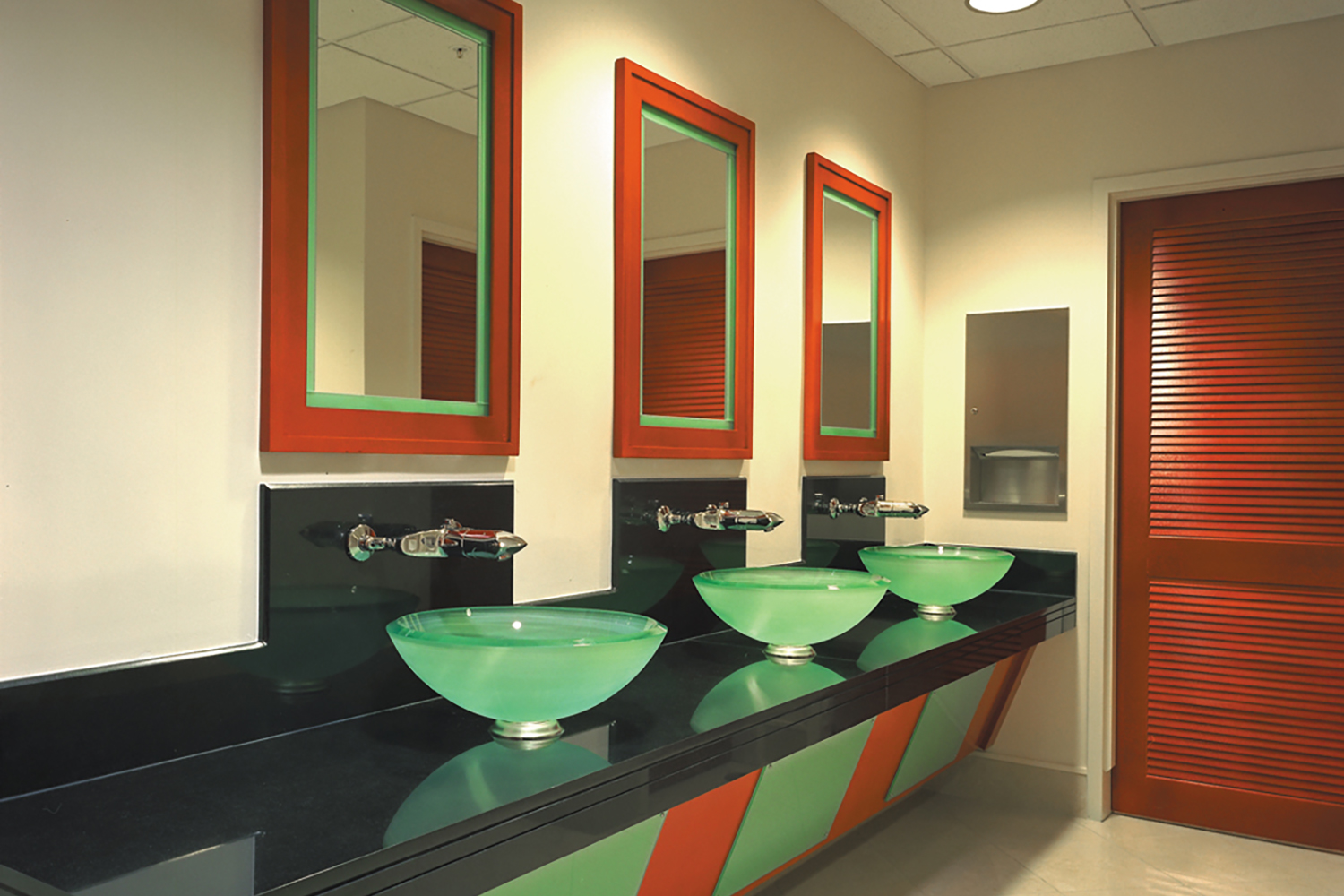 CSA-6053-13 Row of restroom sinks