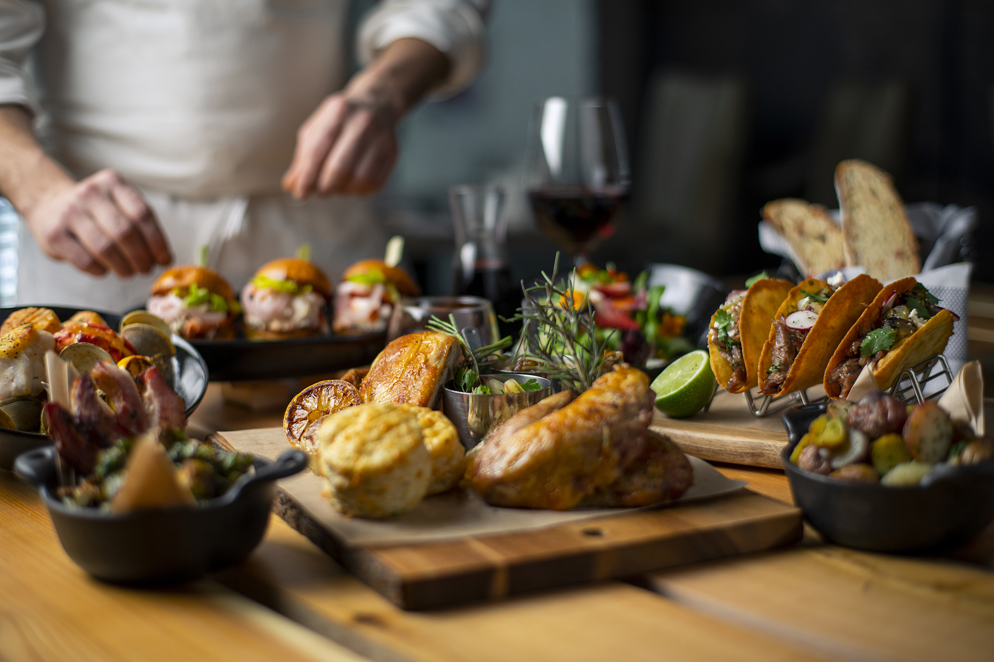 Jazzboline-4 Table of food at drinks at Jazzboline